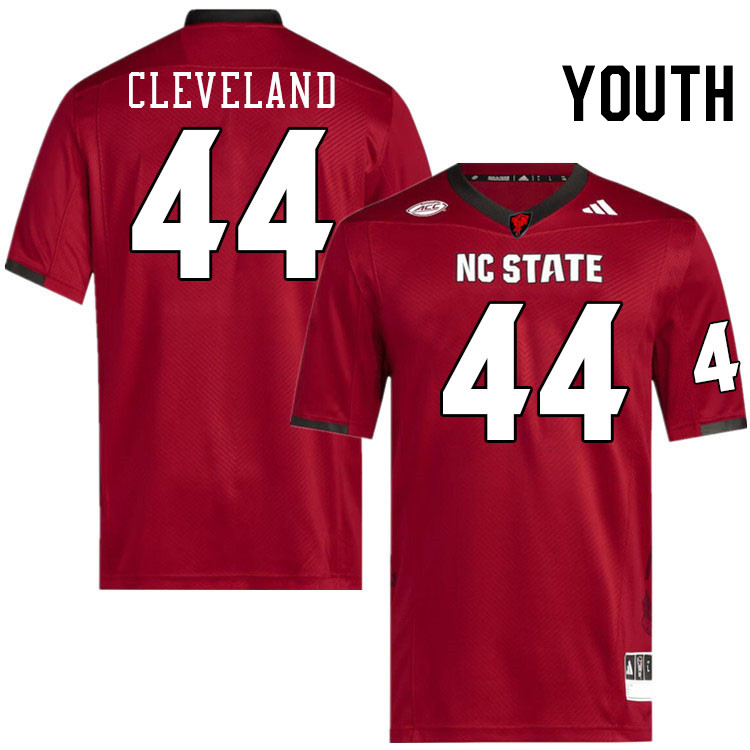 Youth #44 Brandon Cleveland NC State Wolfpack College Football Jerseys Stitched-Red